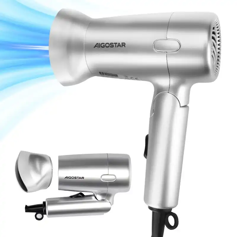 Aigostar Gale Secador de Pelo de Viaje 2 Velocidades Mango Plegable 1200W