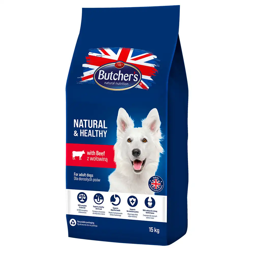 Butcher's Natural & Healthy vacuno pienso para perros - 15 kg