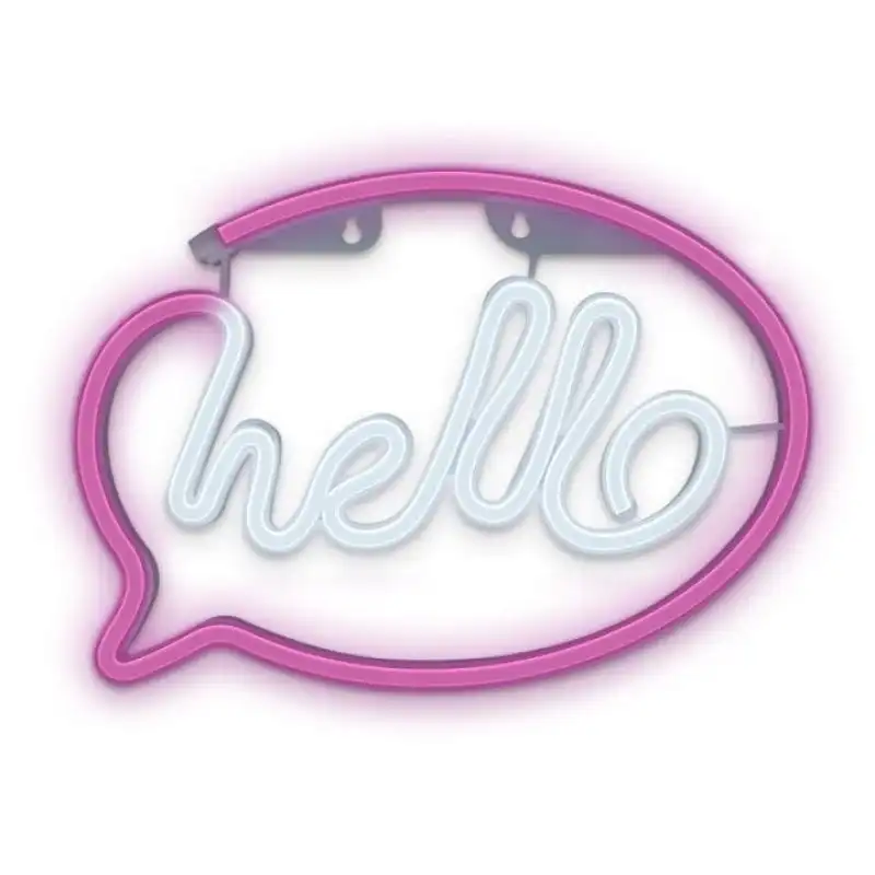 Forever Neon Led Light Hello Pink White