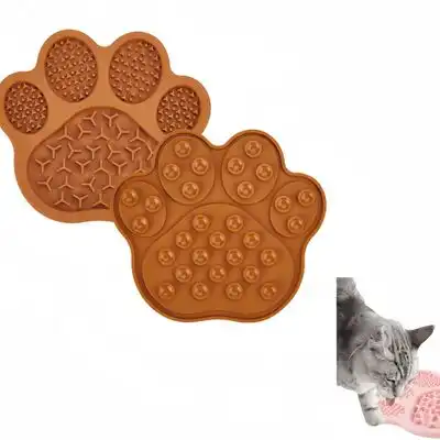 FurryFusion Alfombrilla de alimentación anti-deglución para perros y gatos - Marrón - Furry Fusion - Comparador de precios