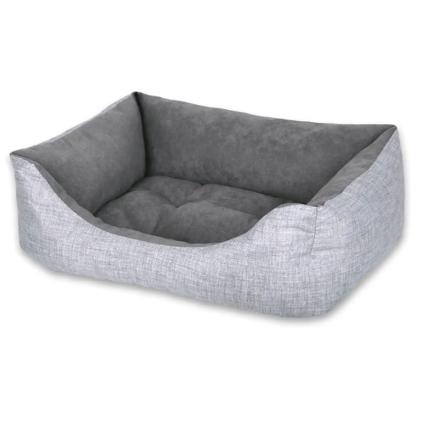 HOME MERCURY-Cesta,Cama Comoda para Perros,Gatos y Mascotas, con Relleno de Fibras,Resistente al Desgaste y Duradero (Grande,Gris)