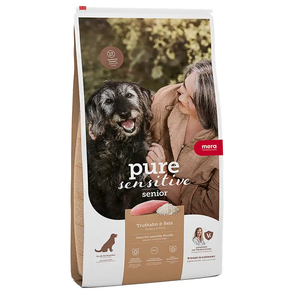 Meradog Pure Sensitive Senior con Pavo yArroz 12.5 KG