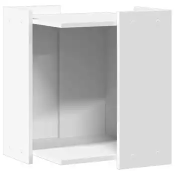 Mueble Arenero Para Gatos Madera Ingeniería Blanco 42x42x51 Cm Vidaxl