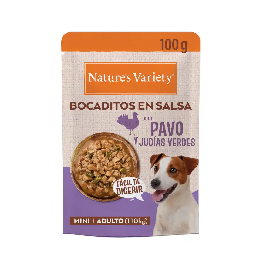 Nature's Variety Bocaditos Pavo Sobre en Salsa para perros adultos mini - 100 gr - Natures Variety - Comparador de precios