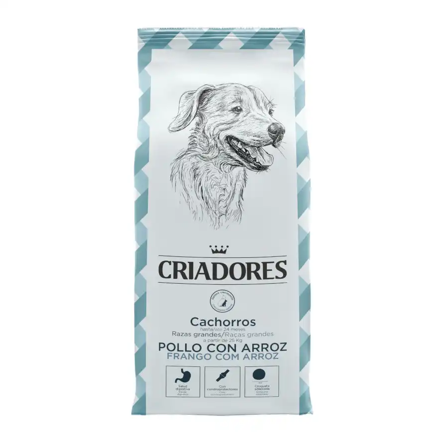 Criadores Pollo y Arroz pienso para cachorros de razas grandes