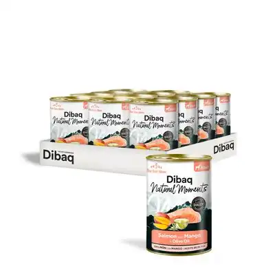 Dibaq Natural Moments Lata Salmón con Mango para perro - 380 g - Dibaq - Comparador de precios