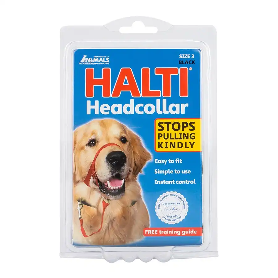Halti collar con bozal de tela negro para perros - Company of Animals - Comparador de precios