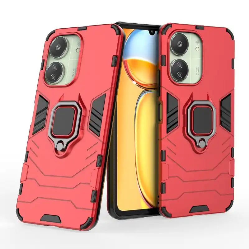 Max Power Digital Funda Magnética con Anillo Roja para Xiaomi Redmi 13C