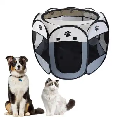 MCBOSON Parque infantil plegable perros 90x90x58cm: cachorros, gatos - 90×90×58cm - Mcboson - Comparador de precios