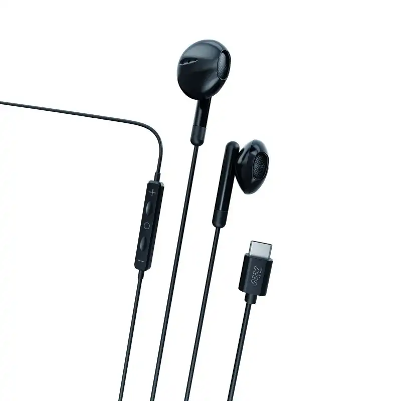 Myway Auriculares Estéreo con Micrófono UBS-C Negros