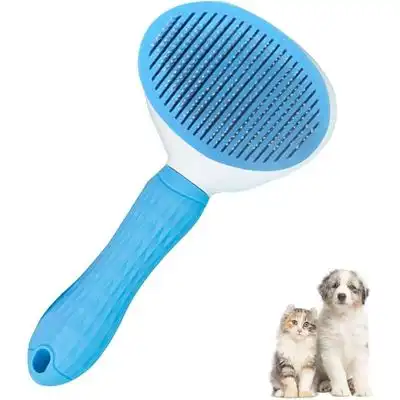 Pawffee Cepillo azul autolimpiante: peine alisador para cabello largo corto - 1 pieza - Pawffee - Comparador de precios