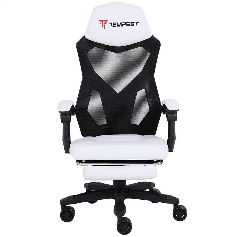 Tempest AeroGamer Silla Gaming con Tela Transpirable Blanca