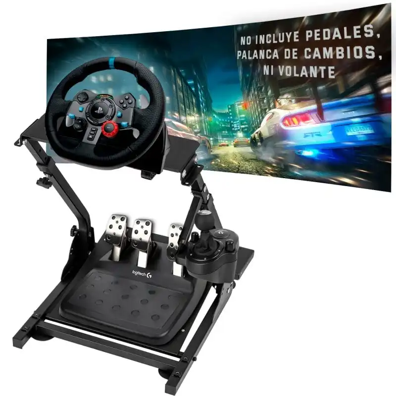 UnicView SV800 Soporte Volante/Pedales para Logitech G29/G920/G923 Thrustmaster T150/T500/T300/TX/TH8A + Soporte Cambios