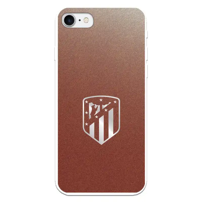Funda Licencia Oficial Atlético de Madrid Escudo Plateado Fondo para iPhone 8