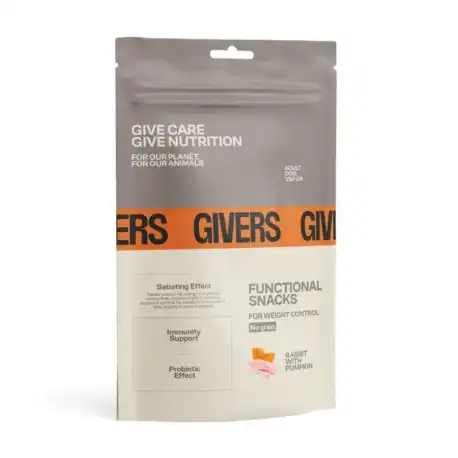 Givers Snack Natural Para Perros con Conejo y Calabaza Control de Peso, 1 x 150 gr - Givers - Comparador de precios