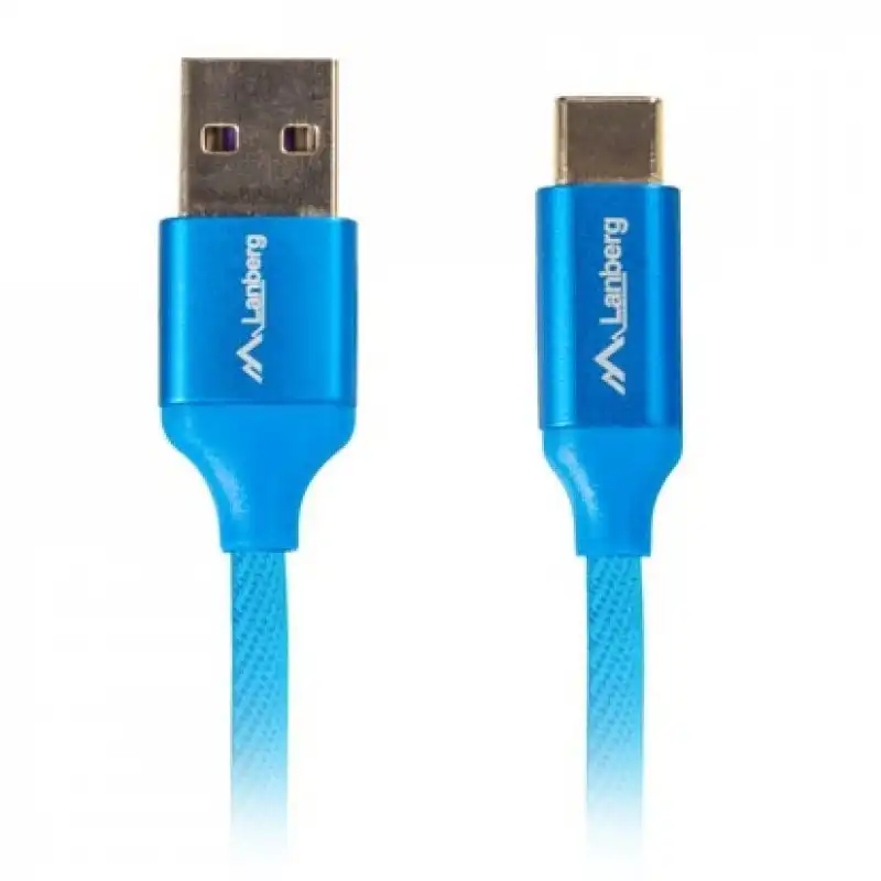 Lanberg Cable Premium USB-C a USB-A 2.0 QC 3.0 Macho/Macho 1.8m Azul