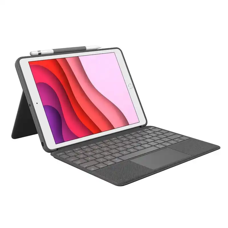 Logitech Combo Touch Funda Teclado Retroiluminado QWERTZ Alemán Grafito para iPad 10.2" 7ª/8ª/9ª Gen