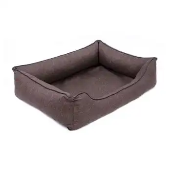 Mestizo Mallorca Orthopedic Cama Para Perros, Sofá, Lavable, Cama Con Certificado Öko-tex, Color Marrón Con Borde Negro, Dimensiones Exteriores: 65x50