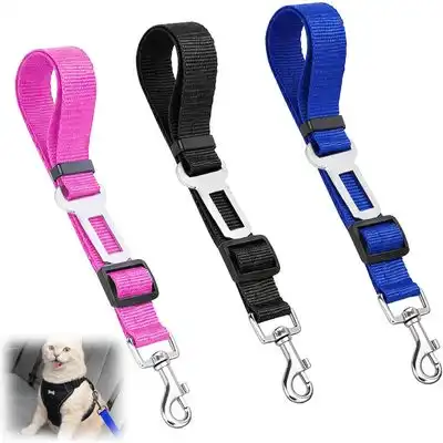 ZooVenture Cinturón de seguridad para perros de 3 piezas, 47-70 cm - Ancho de la cuerda: 2,5 cm. Longitud: ajustable de 47 a 70 cm. 3 piezas. - Zooventure - Comparador de precios