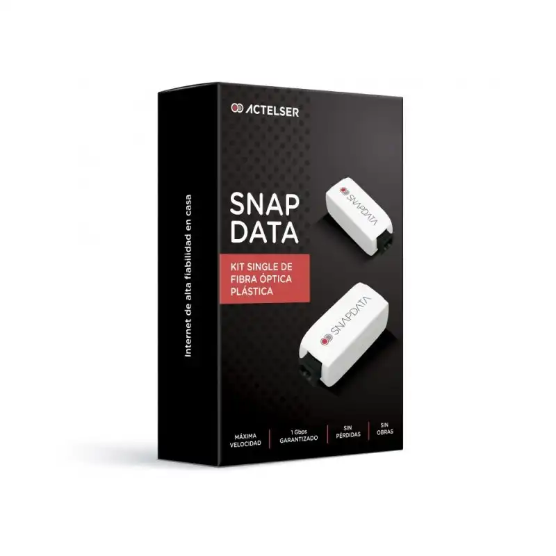 Actelser Kit Single de Fibra Óptica Plástica Snap Data 20m