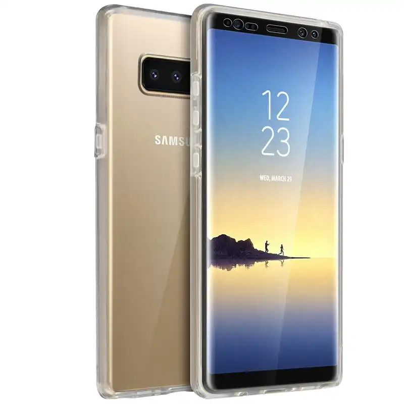 Avizar Funda Doble Silicona Transparente para Samsung Galaxy Note 8