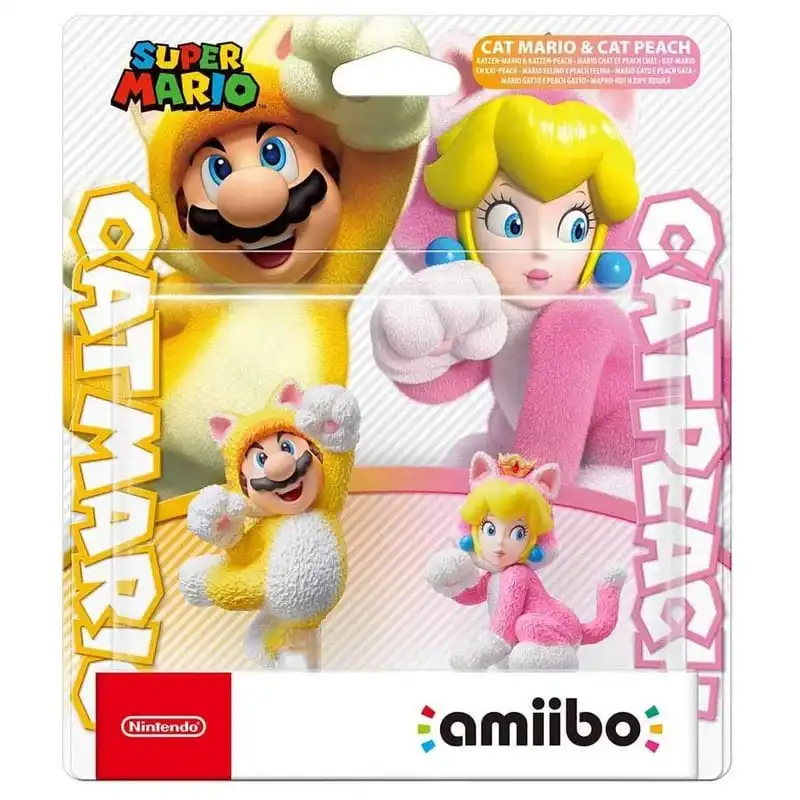 Nintendo Figuras amiibo Mario Felino y Peach Felina