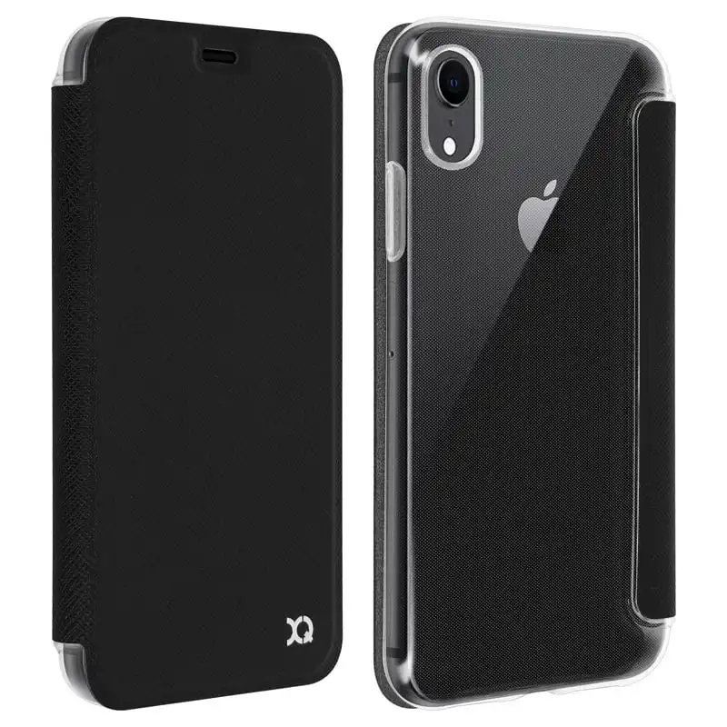 Xqisit Funda Tipo Libro Slim Negra para Apple iPhone XR