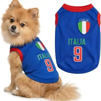 HausPets Camiseta de fútbol de Italia diseño perro transpirable color azul - 1 artículo - HausPets - Comparador de precios