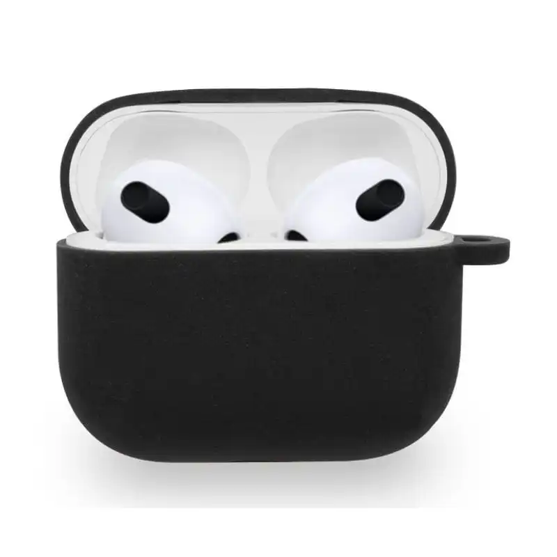 PcCom Essential Funda Protectora para AirPods 3 Negra