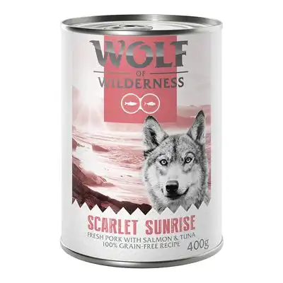 Wolf of Wilderness Red Meat Adult 6 x 400 g - Scarlet Sunrise: cerdo, salmón y atún - Wolf of Wilderness - Comparador de precios