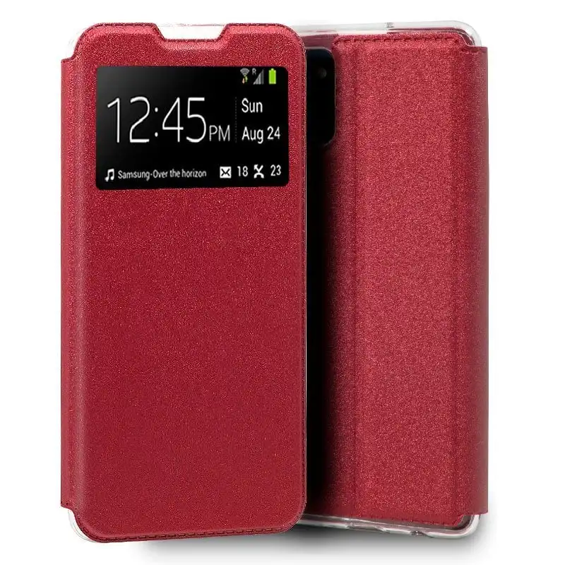 Cool Funda Flip Cover Liso Rojo para Samsung Galaxy S10 Lite