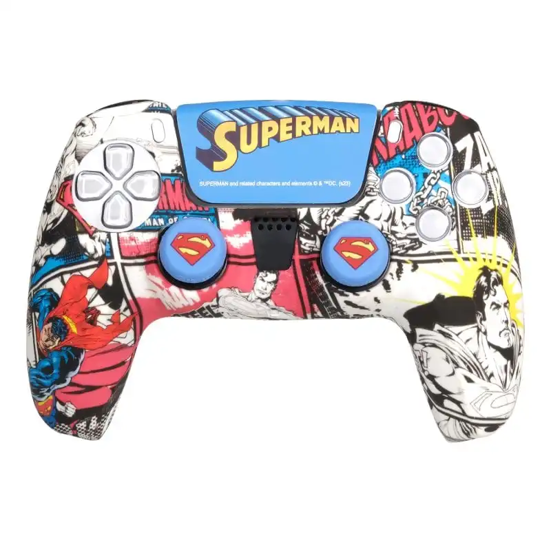 FR-TEC Superman Silicona + Grips + Sticker para PS5