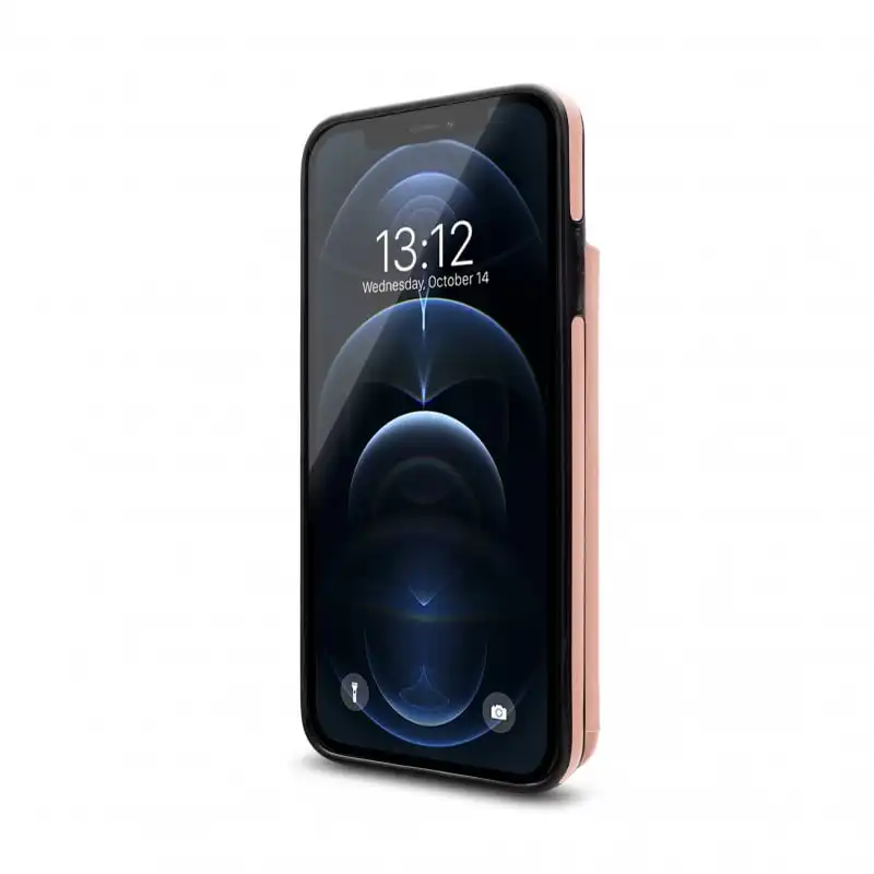 Nueboo Wallex Funda Piel Dorado Rosa para iPhone 12 Pro Max