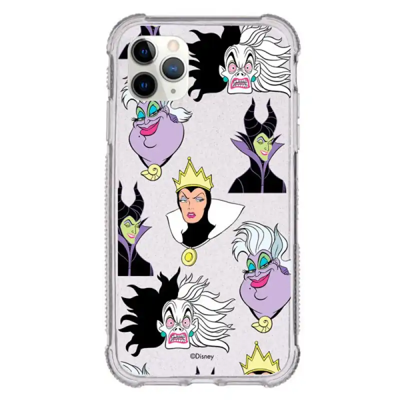 Funda Oficial de Disney Villanas Patrón Brillantina para iPhone 11 Pro