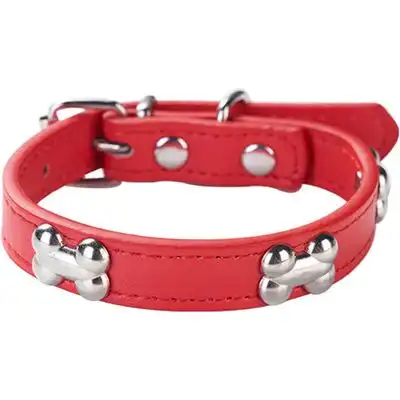 HausPets Collar acolchado de piel sintética para perro, rojo, pequeño - Artículo 1 - HausPets - Comparador de precios