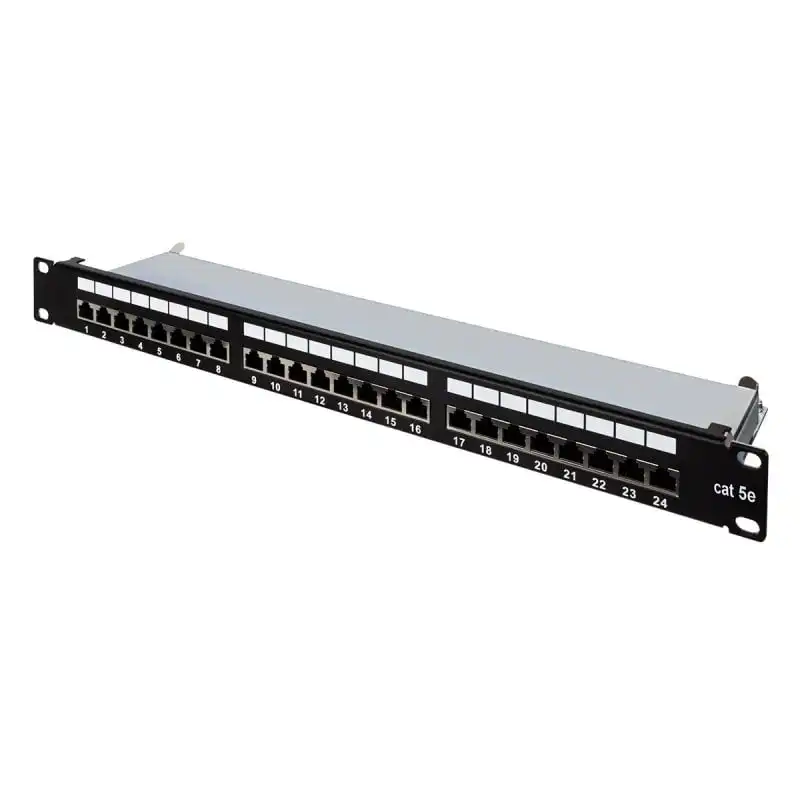 Aiten Data Patch Panel 24 Puertos 1U Cat 5e FTP Panel Premium para Redes de Datos y Armarios Rack
