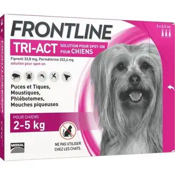 Frontline Tri-act Perro - 2-5kg - 3 Pipetas