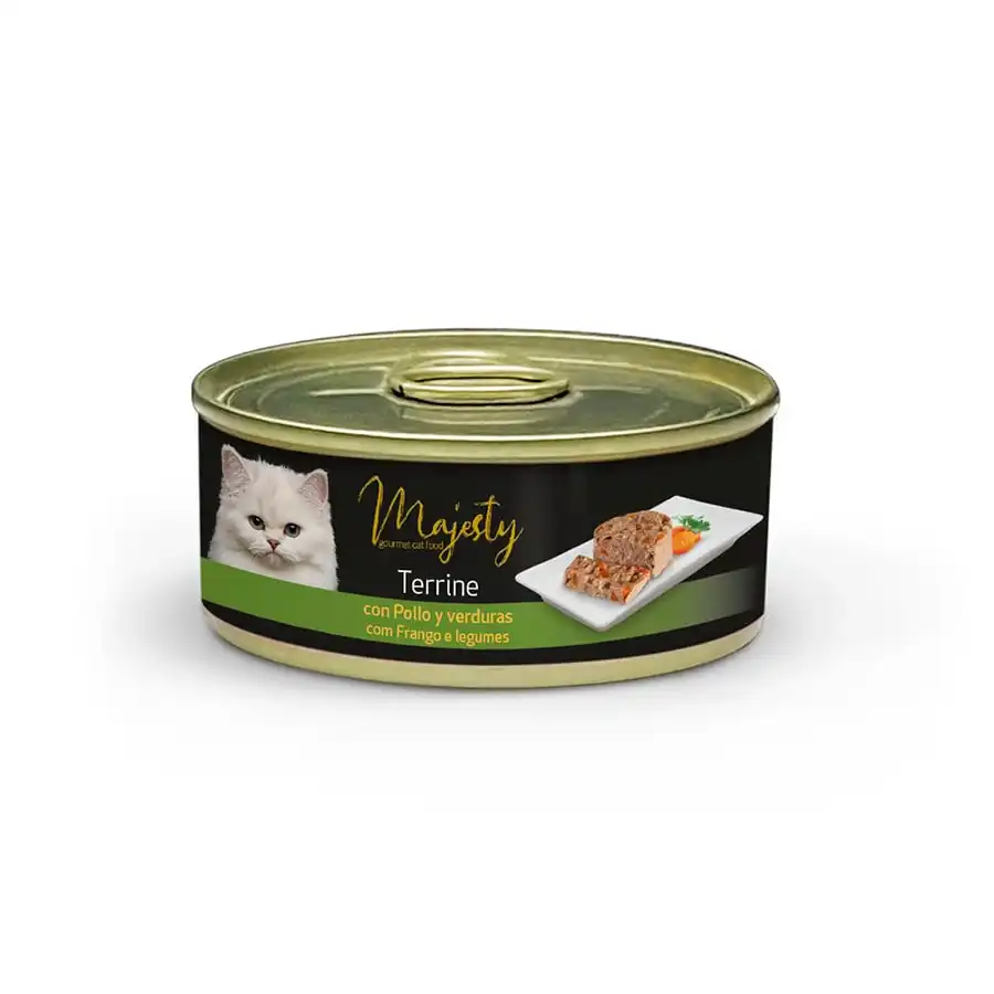 Majesty Adult Terrine Pollo y Verduras lata para gatos