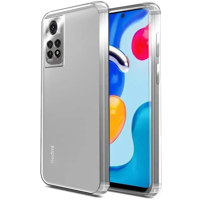 PcCom Essential Funda Antishock Transparente para Xiaomi Redmi Note 11/11S