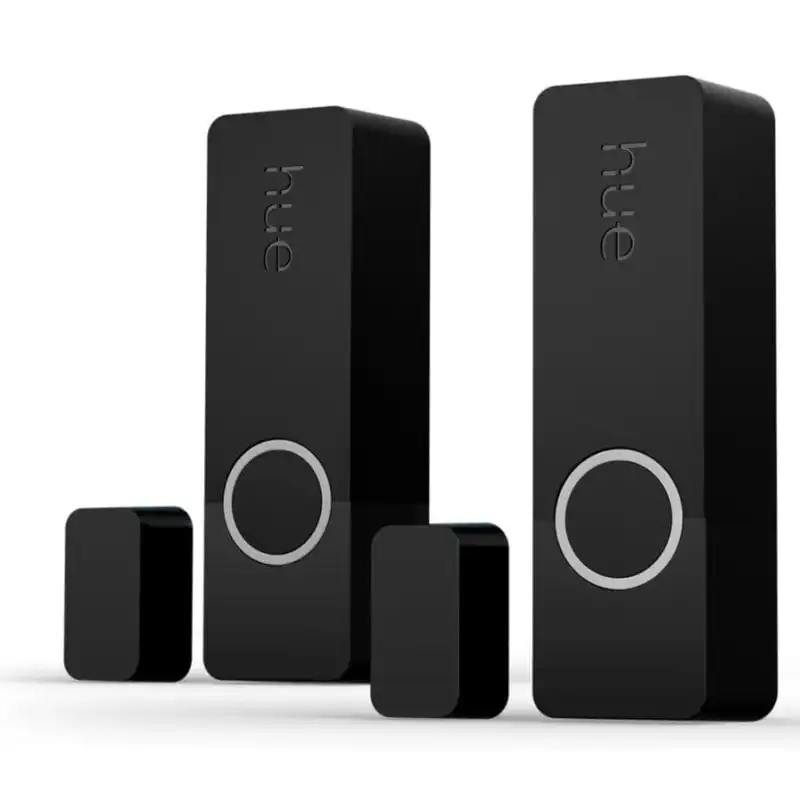 Philips Hue Secure Contact Sensor Pack Sensor de Contacto Inteligente para Ventanas y Puertas Negro