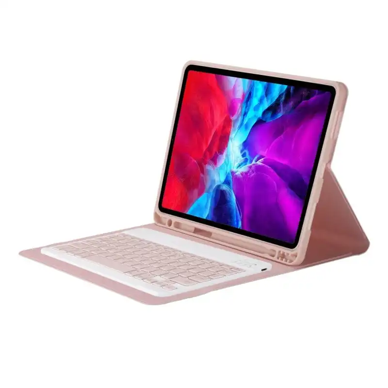 Royal Bailey Ps11 Funda Con Bluetooth Teclado Para Ipad Air4 (2020) 10.9/ipad Pro11(2021/2020/2018) Rosa