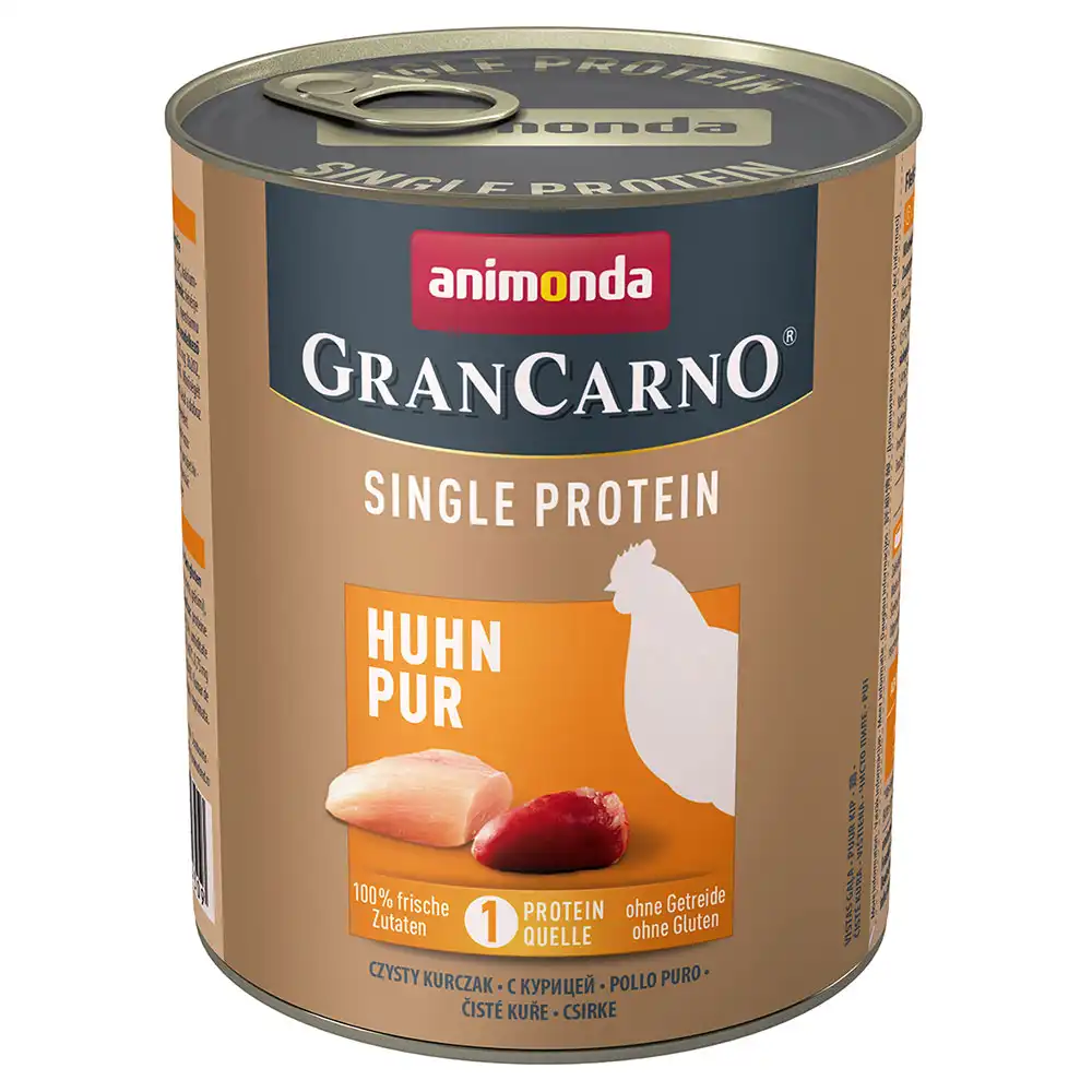 Animonda GranCarno Adult Single Protein 6 x 800 g - Pollo puro