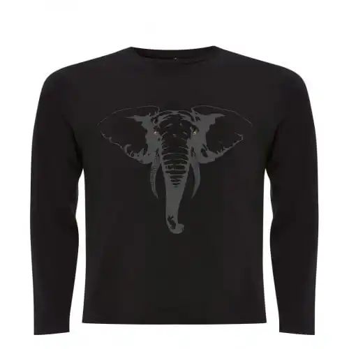 Camiseta unisex elefante color Negro