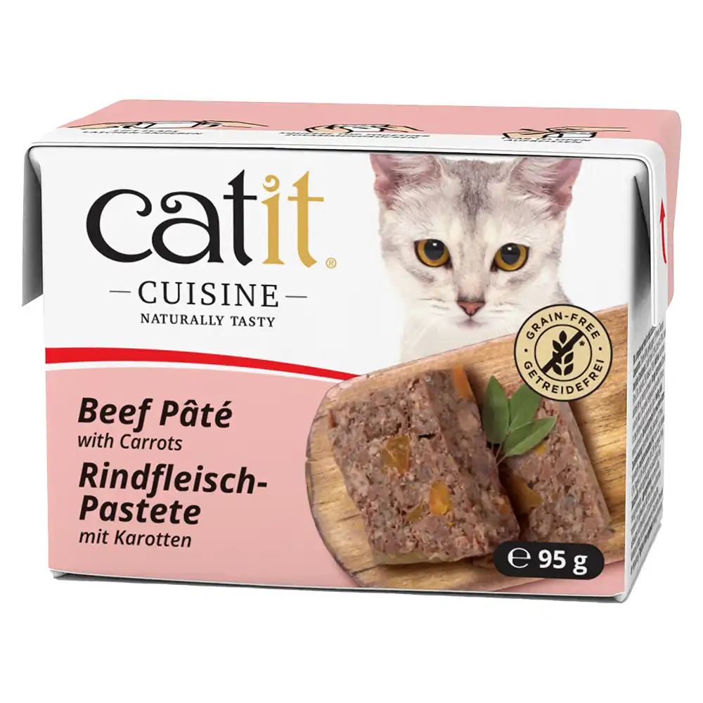 Catit Cuisine Paté para gatos 12 x 95 g - Vacuno con zanahorias