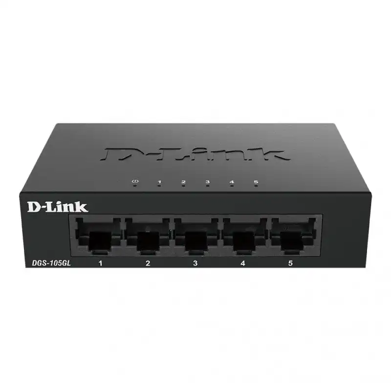D-Link DGS-105GL Switch Gigabit Plug&Play Metálico 5 Puertos