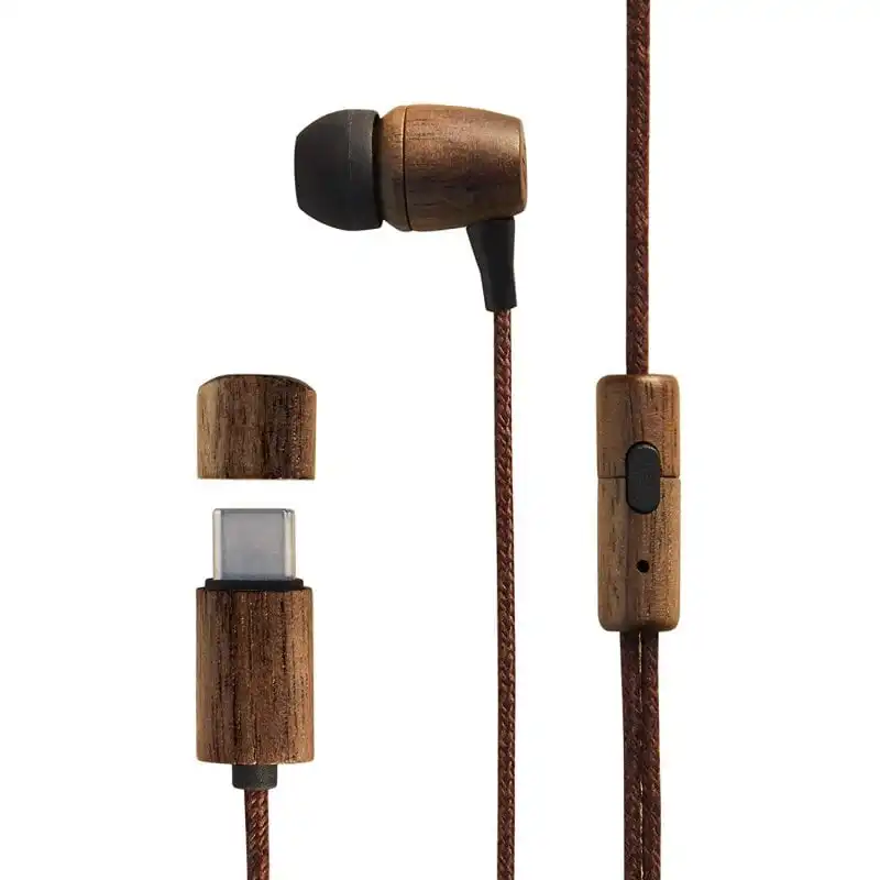 Energy Sistem Earphones Eco Auriculares con Micrófono Walnut Wood