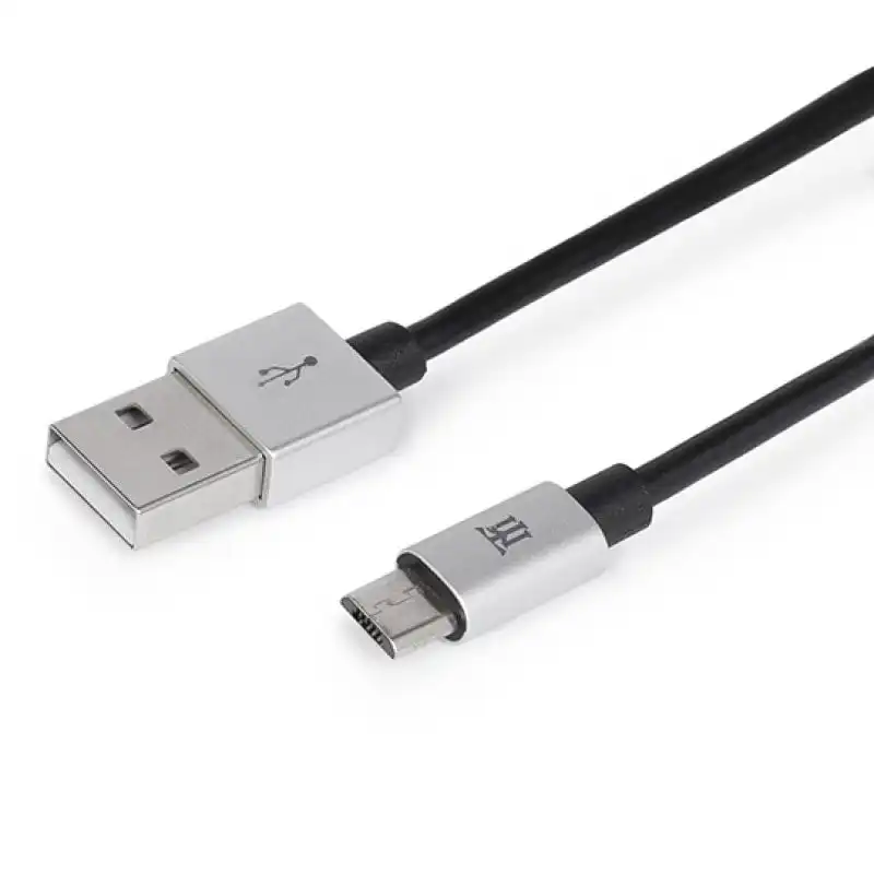 Maillon Cable Micro USB 2.4A Aluminio 1m Plata