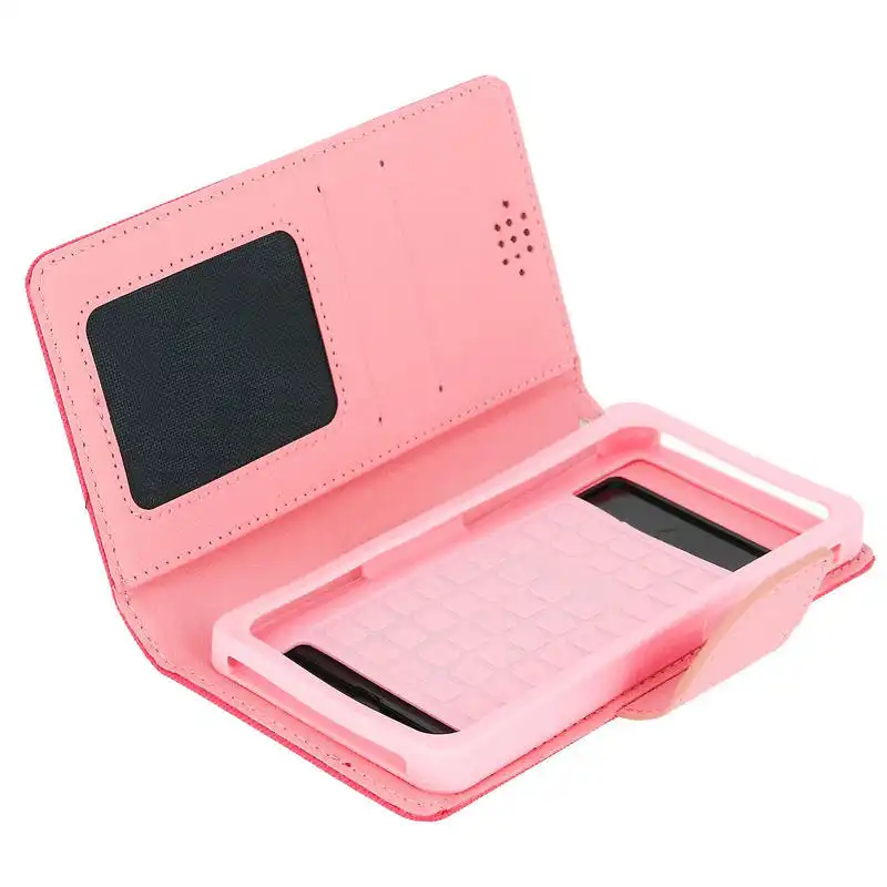 Avizar Funda Libro Fucsia/Rosa para Smartphone Max. 152x145x76mm