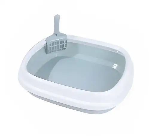 Fpets Arenero para gatos con pala azul - 47 cm x 37 cm x 13 cm - Fpets - Comparador de precios
