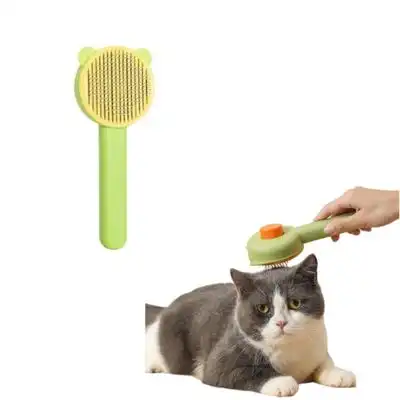 IntiMeg Peine autolimpiante para mascotas - Verde + Amarillo - IntiMeg - Comparador de precios